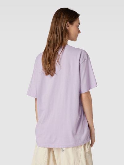 Pegador Oversized T-shirt met geribde ronde hals, model 'Solan' Lavendel - 5