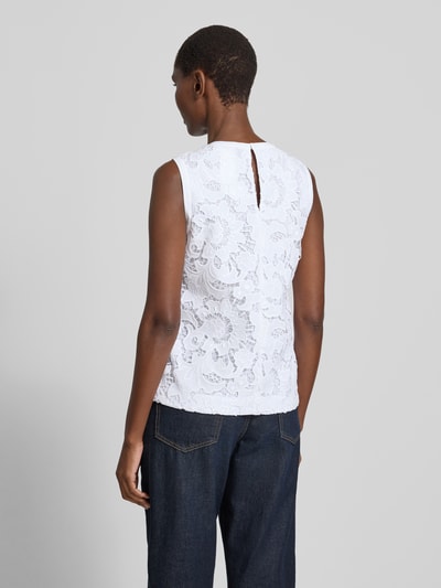 Max Mara Studio Regular Fit Bluse mit Lochstickerei Modell 'STREET' Offwhite 5