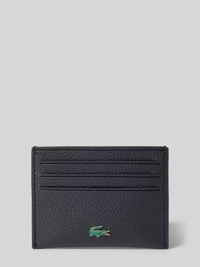 Produktfoto, Portemonnaie mit Logo-Print von Lacoste in Schwarz mit strukturierter Oberfläche, Herren Portemonnaie von Lacoste