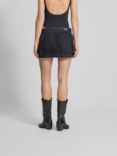 Diesel Jeansrock mit Pattentaschen Dunkelgrau Melange 5
