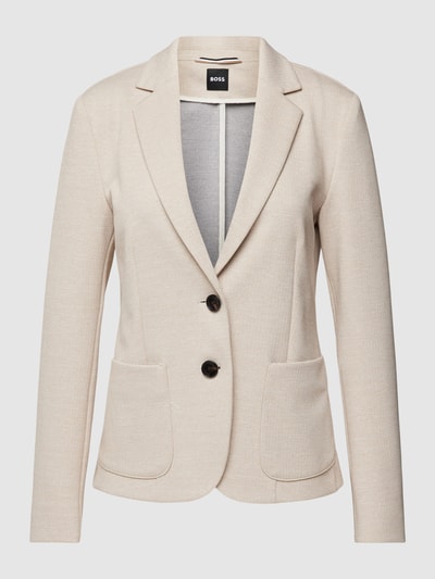 BOSS Blazer mit Eingrifftaschen Modell 'Jonalahra' Beige Melange 2