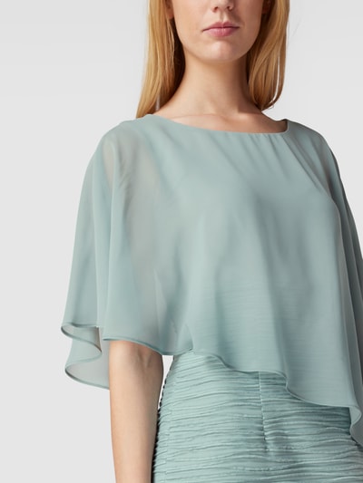 Swing Cocktailjurk met asymmetrisch cape Mintgroen - 3