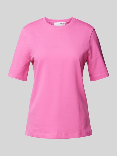 Selected Femme T-Shirt mit Label-Stitching Modell 'SIGNE-HANKIE' Pink 2