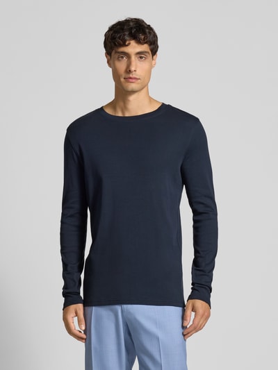 MCNEAL Shirt met lange mouwen en geribde ronde hals Donkerblauw - 4