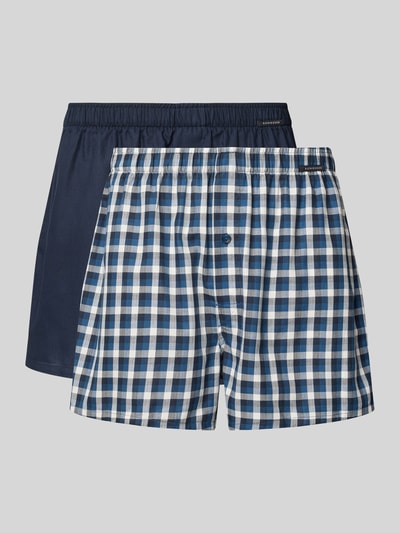 Schiesser Boxershorts mit Eingriff im 2er-Pack Bleu 1