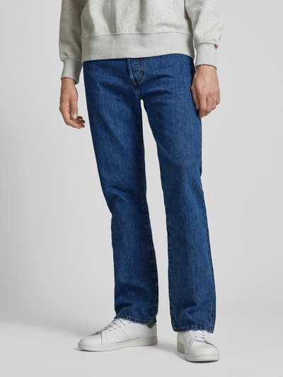 Levi's® Jeansy o kroju regular fit z 5 kieszeniami model ‘501’ Jeansowy niebieski 4