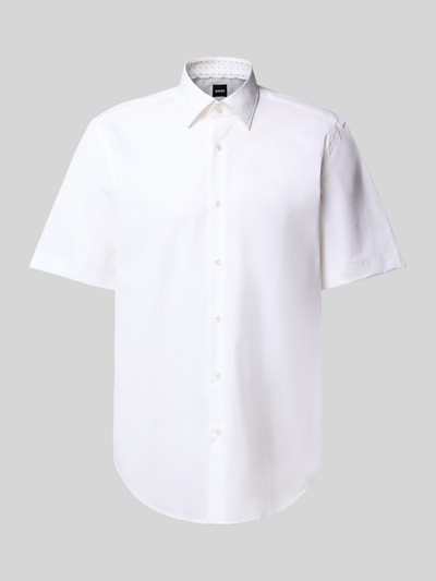 BOSS Regular Fit Business-Hemd mit 1/2-Arm Modell 'Joe' Weiss 2