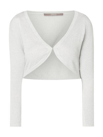 Jake*s Collection Gebreide bolero met effectgaren  Ecru - 2