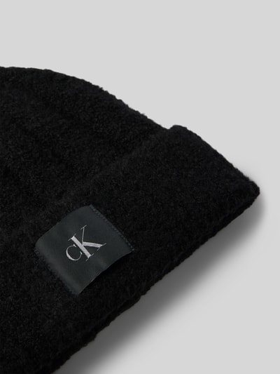 CK Calvin Klein Beanie in Bouclé-Optik mit Label-Patch Black 2