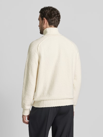 HUGO Regular Fit Rollkragenpullover aus Baumwoll-Mix Modell 'SAN RUDI' Offwhite 5