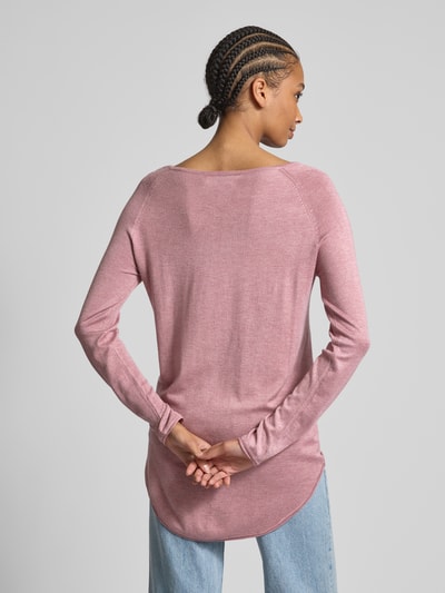 Only Shaped Fit Strickpullover aus Viskose-Mix Modell 'MILA LACY' Altrosa 5