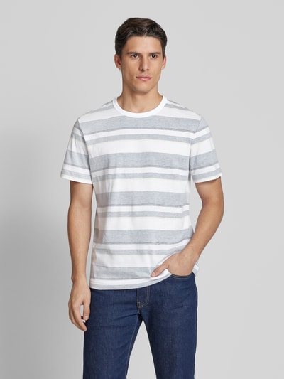 Tom Tailor Regular Fit T-Shirt aus reiner Baumwolle Blau 4