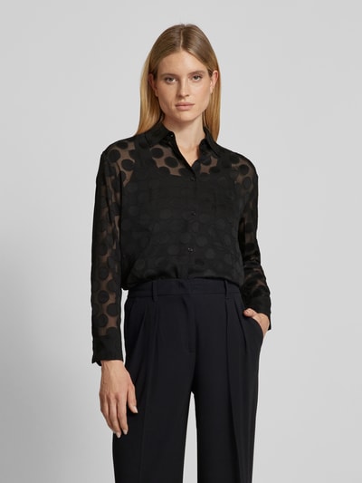 HUGO Regular fit blouse met borstzak, model 'Elodina' Zwart - 4