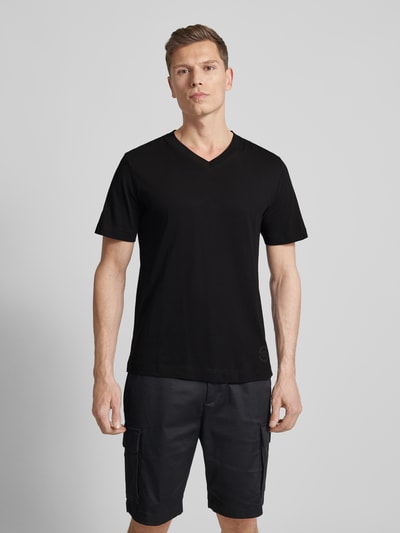 Tom Tailor T-Shirt mit V-Ausschnitt im 2er-Pack Black 4