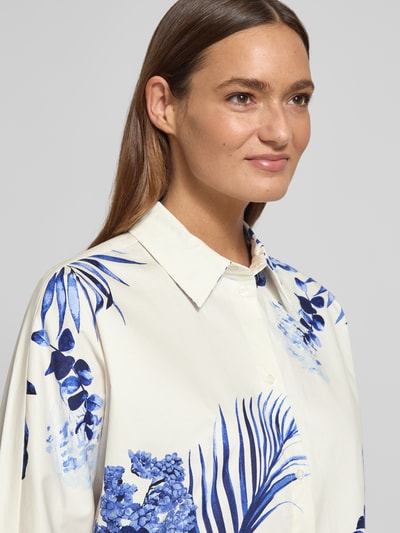 Fynch-Hatton Regular fit blouse in all-over look model 'BATWING TROPICS' Ecru - 3