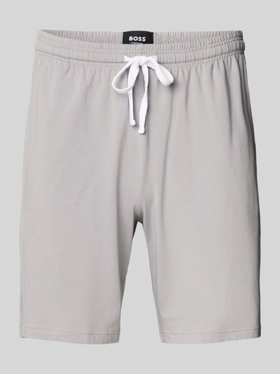 BOSS Regular Fit Sweatshorts aus Baumwoll-Elasthan-Mix Hellgrau 2