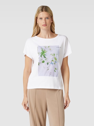 Marc O'Polo T-Shirt aus Baumwolle mit Label-Print Weiss 4