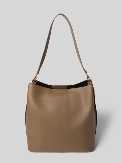 Seidenfelt Hobo Bag in Leder-Optik Modell 'Nelma' Khaki 4