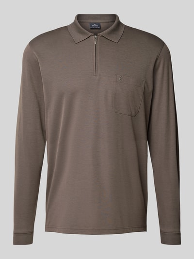 RAGMAN Regular fit poloshirt met borstzak Taupe - 2