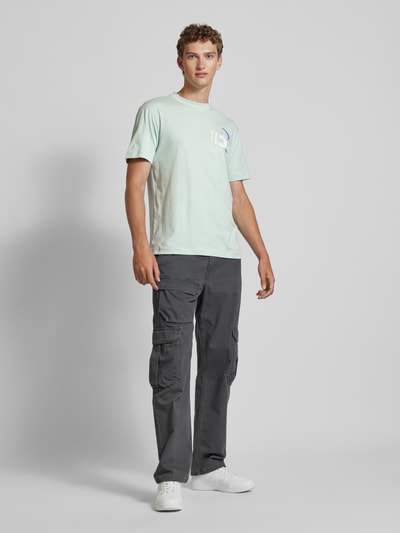 Tom Tailor Denim Relaxed Fit T-Shirt mit Label-Print Hellblau 1