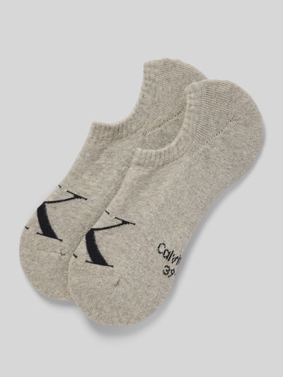 Calvin Klein Jeans Sneakersocken mit Logo-Stitching im 2er-Pack Hellgrau 1