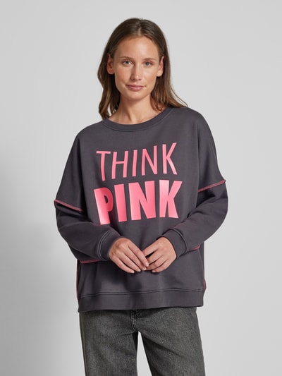 miss goodlife Oversized Sweatshirt mit Statement-Print Anthrazit 4