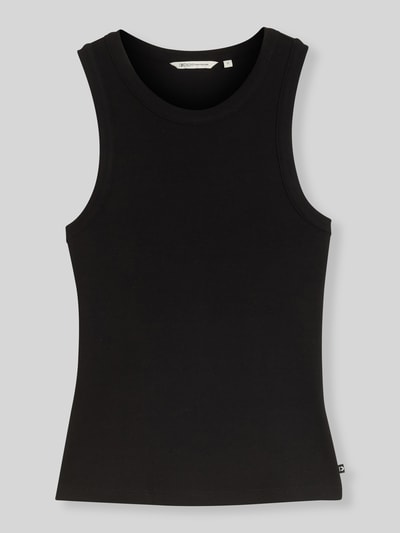 Tom Tailor Denim Slim Fit Top in Rippoptik Black 2