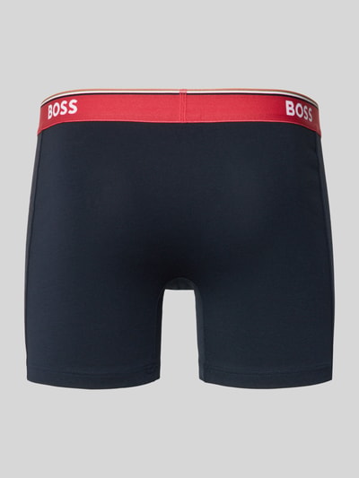 Produktfoto, Slim Fit Boxershorts aus Baumwoll-Mix im 3er-Pack Modell 'POWER' von BOSS, Optik: Unifarben, Label-Bund, Jersey-Stretch