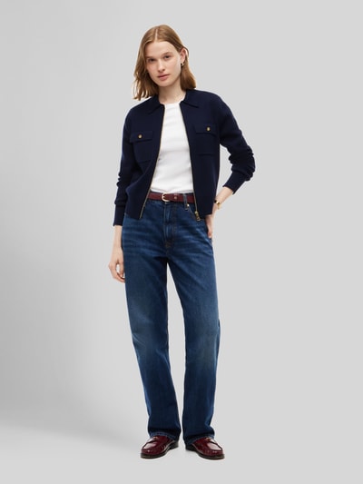 Tommy Hilfiger Regular Fit Strickjacke mit Brusttaschen Marine 1