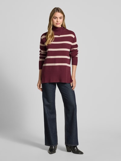 Christian Berg Woman Sweter wełniany ze stójką Bordowy 1
