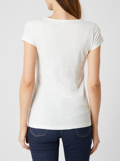 Tom Tailor Denim T-shirt met logoprint Wit - 5