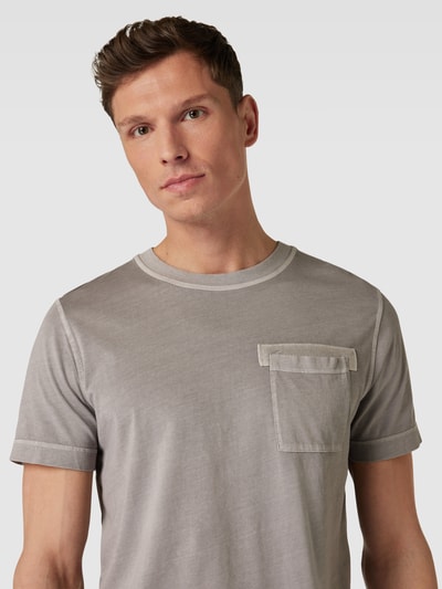 JOOP! Jeans T-shirt met opgestikte borstzak, model 'Caspar' Taupe - 3