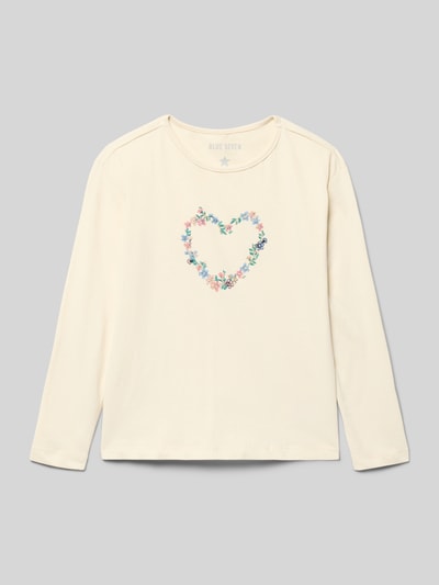 Blue Seven Longsleeve mit Motiv-Print Weiss 1