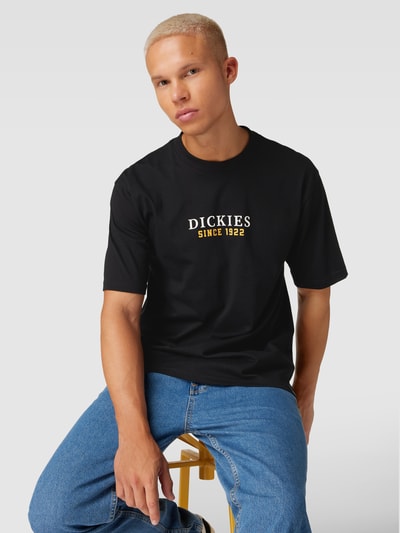 Dickies T-shirt met labelprint, model 'PARK' Zwart - 3