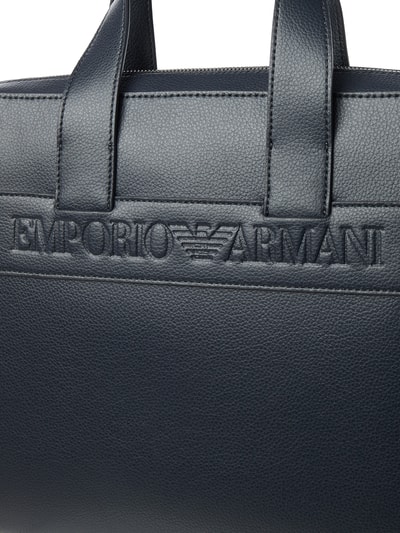 Emporio Armani Messenger Bag aus Leder  Marine 2