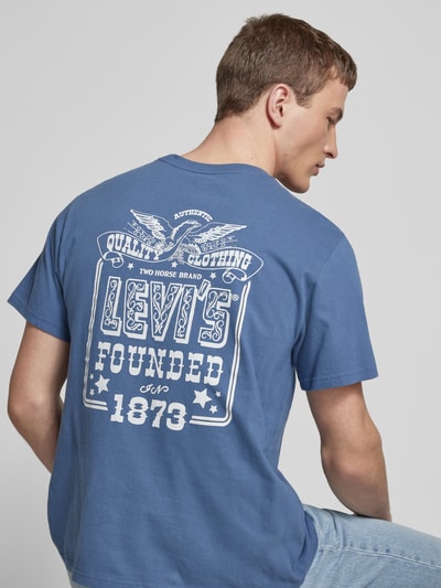 Levi's® Relaxed Fit T-Shirt mit Label-Print Rauchblau 3