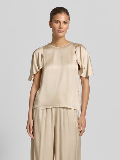 BOSS Orange Regular Fit Satinbluse mit Cut-Outs Modell 'C_ILIZIA' Sand 4