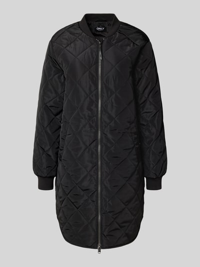 Only Płaszcz pikowany o kroju regular fit z kołnierzykiem baseballowym model ‘JESSICA’ Czarny 2