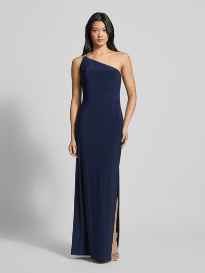 Lauren Ralph Lauren Abendkleid mit seitlicher Raffung Modell 'BELINA' Marine 4