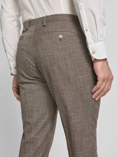 MCNEAL Regular fit pantalon met persplooien Middenbruin - 3