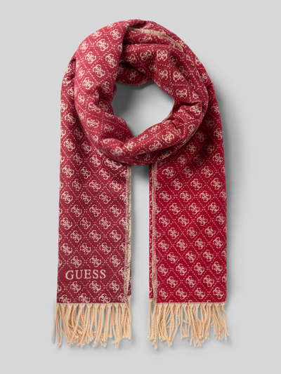 Produktfoto, Schal aus Viskose-Mix mit Logo-Detail von GUESS, Mieszanka wiskozy, detal z logo, sznurkowe wykończenie, szerokość w rozmiarze 1: 64 cm, długość w rozmiarze 1: 190 cm