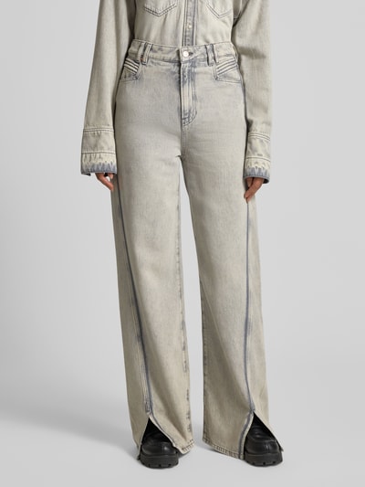 BOSS Orange Wide Leg Jeans aus Baumwoll-Lyocell-Mix Modell 'MARLENE' Hellgrau 4