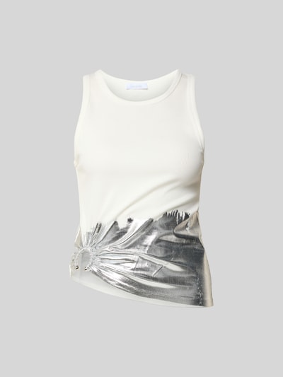 Rabanne Tanktop mit Raffungen Weiss 2