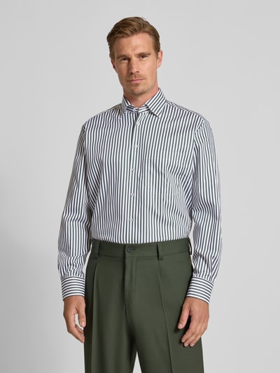 ETERNA Regular Fit Freizeithemd aus reiner Baumwolle mit Kentkragen Oliv 4