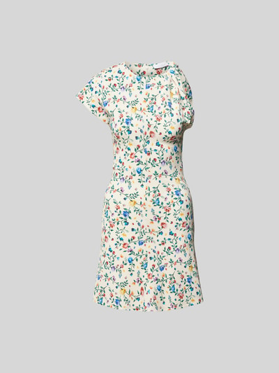 Rabanne Knielanges Kleid mit floralem Muster Ecru 2