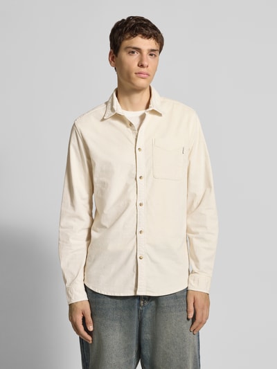 Pepe Jeans Regular Fit Freizeithemd aus Baumwoll-Mix Modell 'CLAYTON' Offwhite 4
