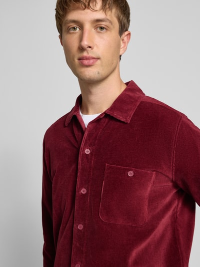 Marc O'Polo Denim Relaxed fit vrijetijdsoverhemd van puur katoen Bordeaux - 3