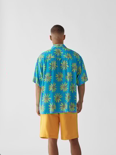 Jacquemus Freizeithemd mit floralem Allover-Muster Türkis 5