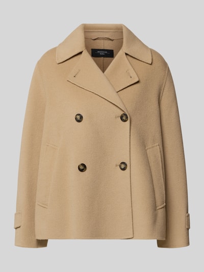 Weekend Max Mara Loose Fit Wollmantel aus Schurwoll-Mix Modell 'FANTINO' Camel 2