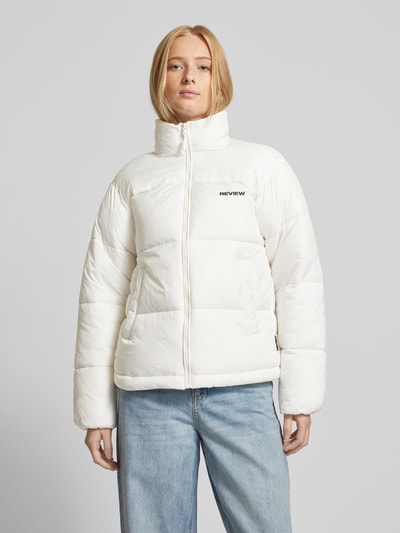 Review Gewatteerd jack met labelstitching Offwhite - 4